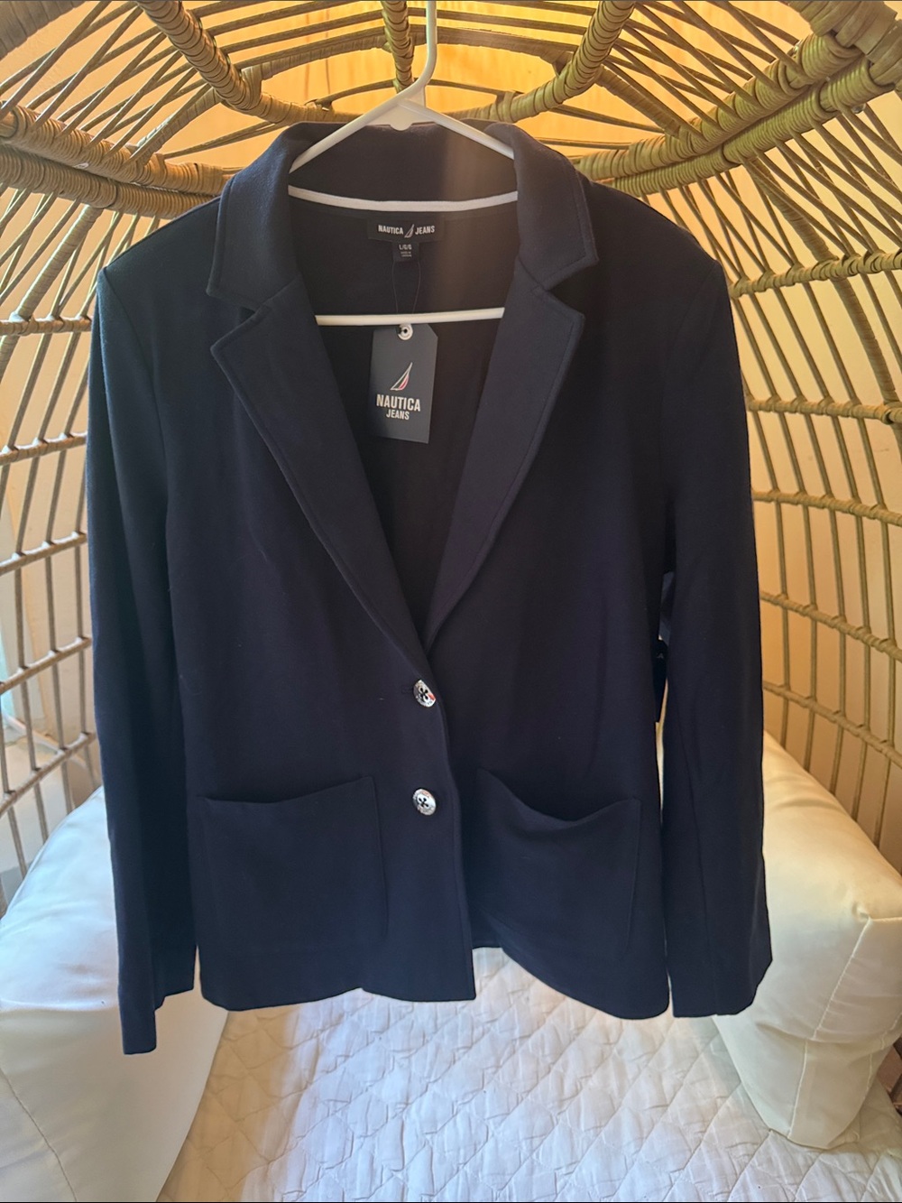 Nautica Women's Navy Single-Breasted Blazer